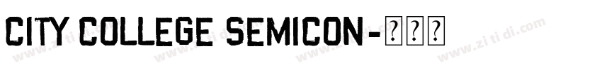 City College SemiCon字体转换